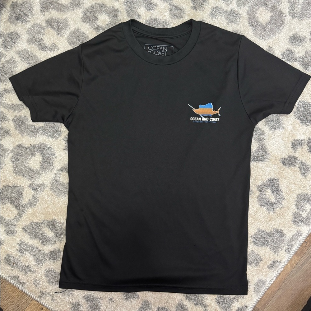 Ocean and Coast Black Short Sleeve Kids Tee